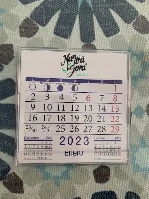 Calendario sobremesa disquete personalizable